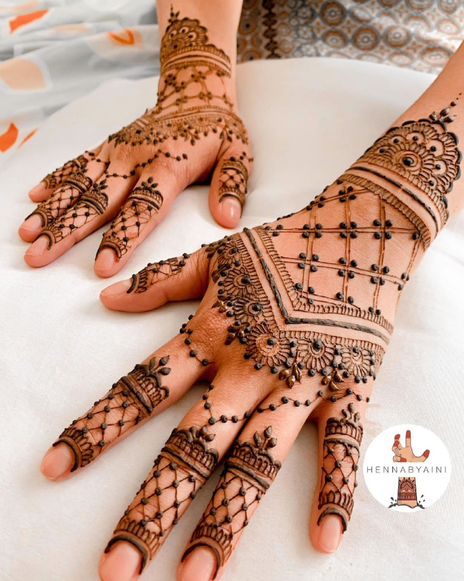 HENNABYAINI intricate bridal henna above wrist length