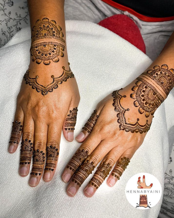 HENNABYAINI intricate bridal henna above wrist length