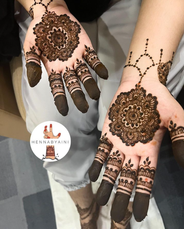 HENNABYAINI intricate bridal henna above wrist length